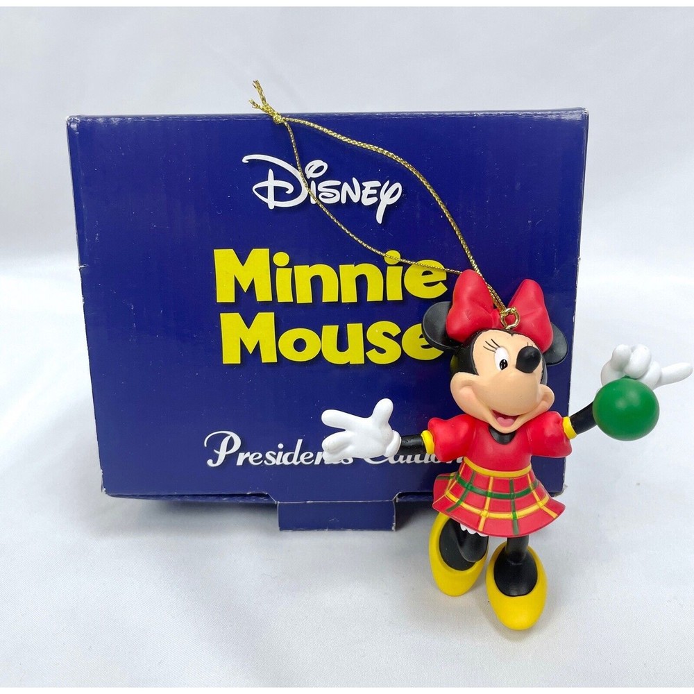 Grolier President'sβ Edition Disney Minnie Mouse Red Dress Ornament